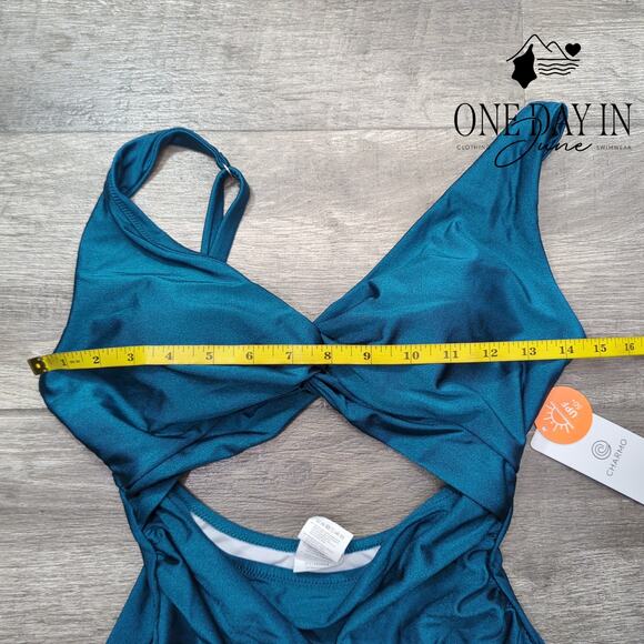 Charmo Twist Front Cut Out One Piece Swimsuit Size M - Picture 5 of 7